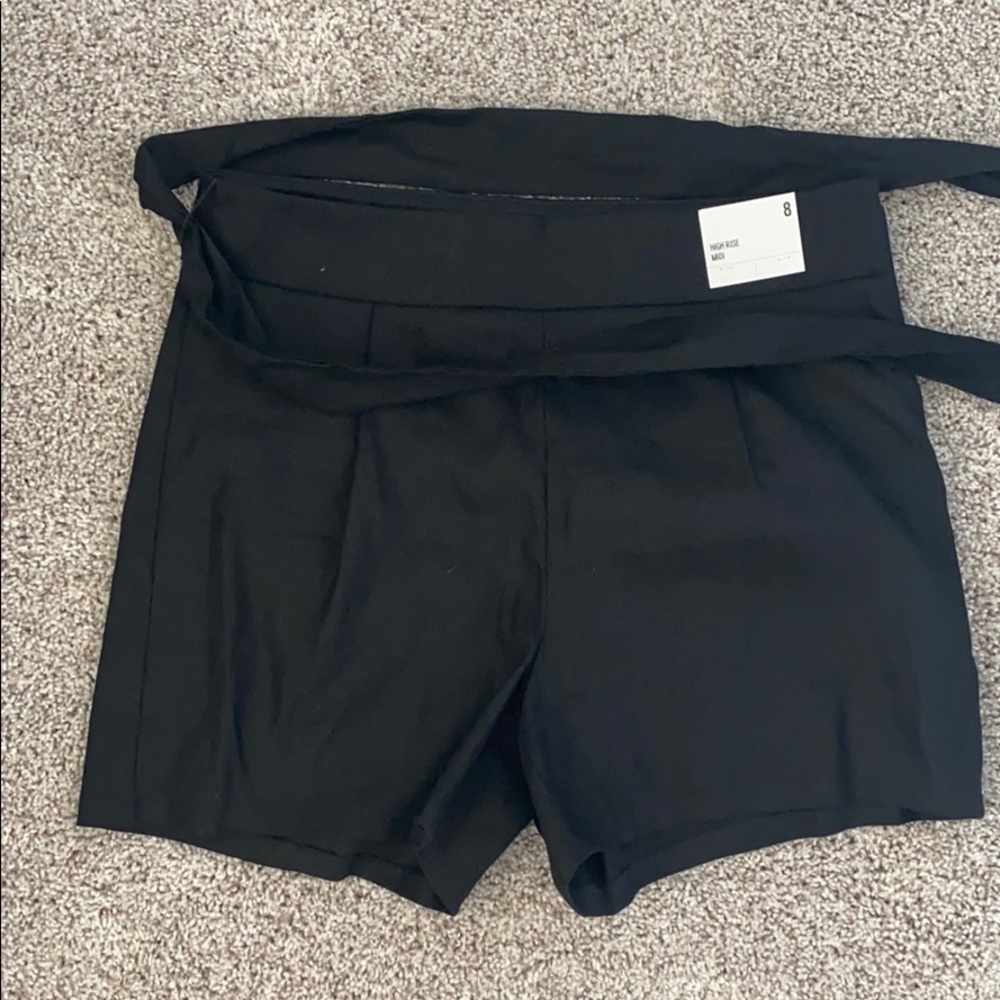 Express high rise midi shorts